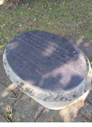 Memorial stone in Welwyn Garden City’s Parkway. Image credit: LBI 