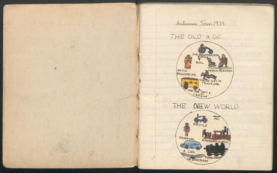 Elisabeth Orsten’s history notebook: Elisabeth Orsten, ‘Elisabeth Orsten Papers: Series 7: School Records 1939-1940; File 1: History notebook 1939-1940’, United States Holocaust Memorial Museum, 2000.417.1, scan 2. (United States Holocaust Memorial Museum Collection, Gift of Elisabeth M. Orsten)